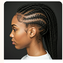 African woman with cornrows